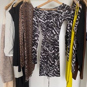 Naked Wardrobe Prints on Mesh Dress